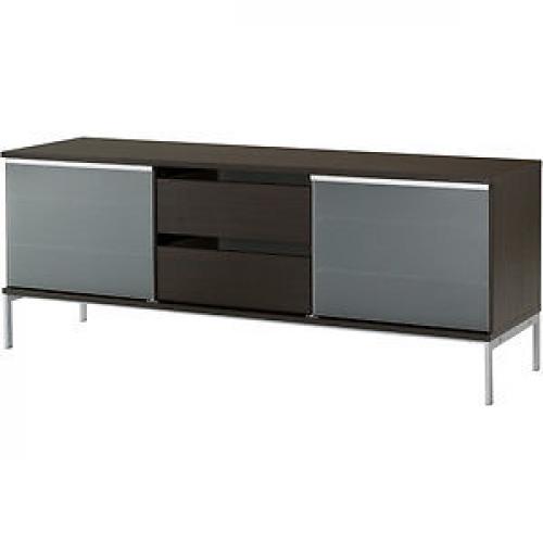 Bargain! Ikea TV unit Black with Sliding doors and draws