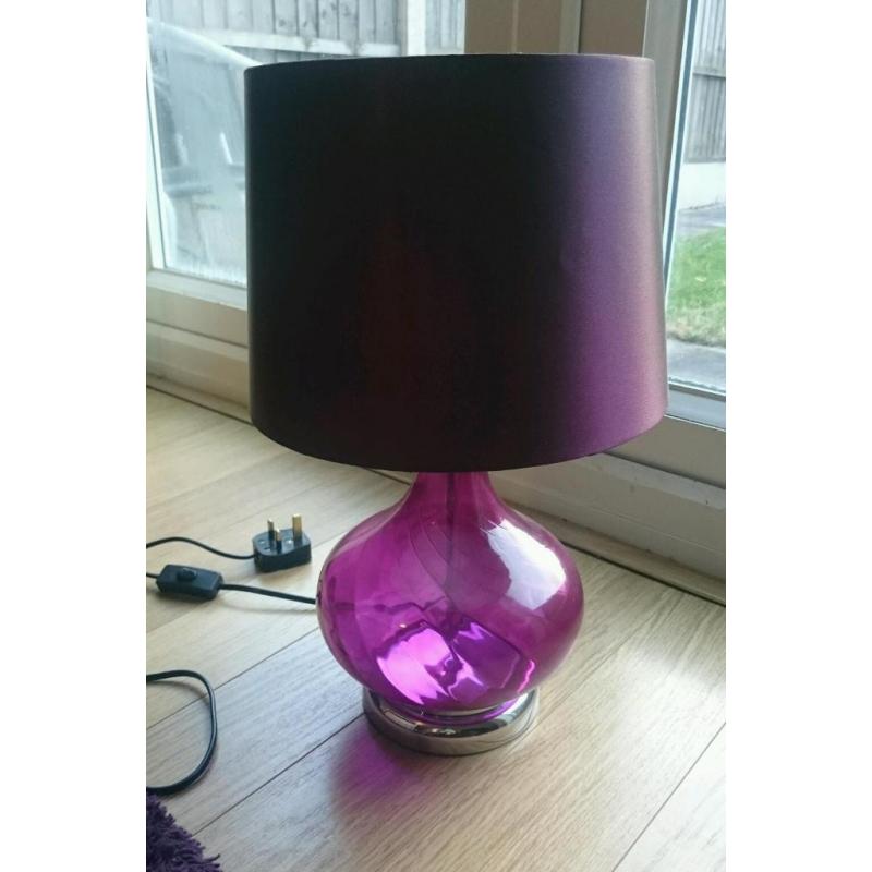 Purple glass lamp