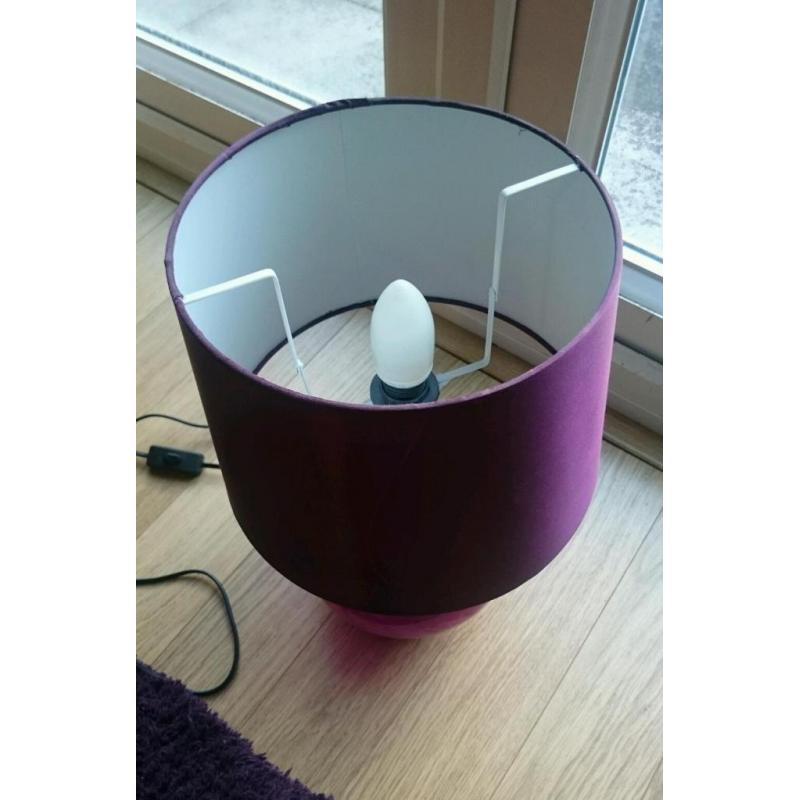 Purple glass lamp