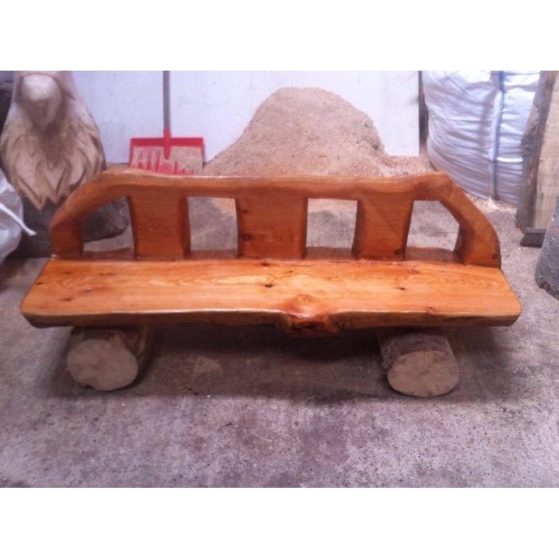 Chainsaw carved bench