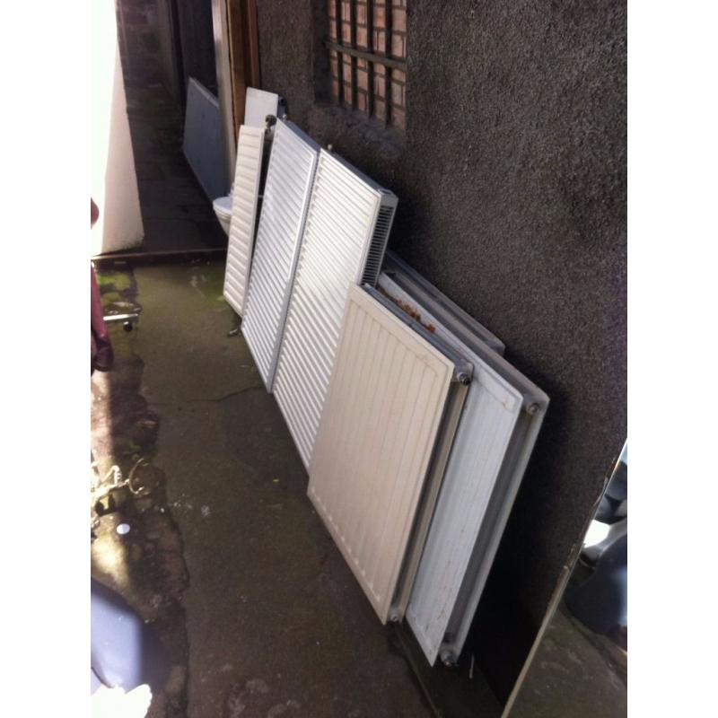 Central heating radiators various sizes