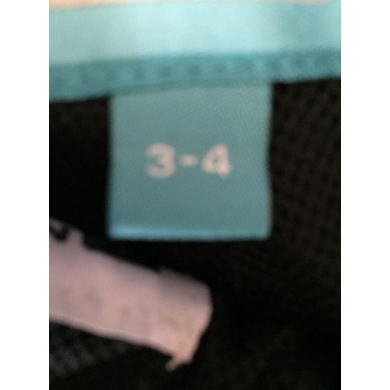 Kids waterproof trousers black 3-4 years from mountain warehouse