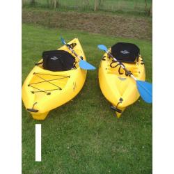 Pair of Sit On Sea Kayaks
