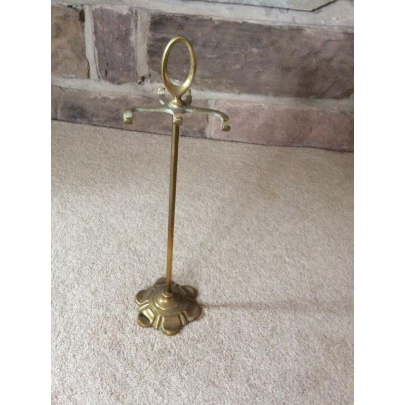 Antique Solid brass fire companion set