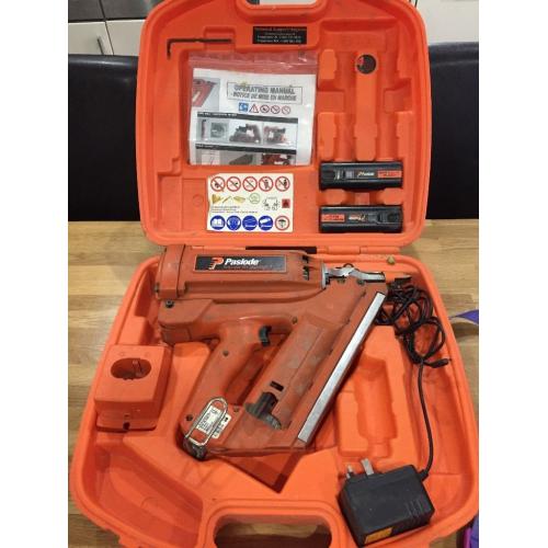 Paslode im 350 nail gun 2 bats and charger with case just been serviced. Knowle