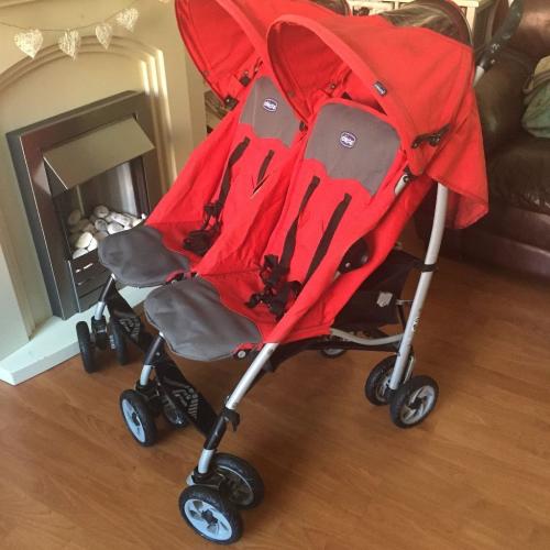 Double Chicco pram stroller