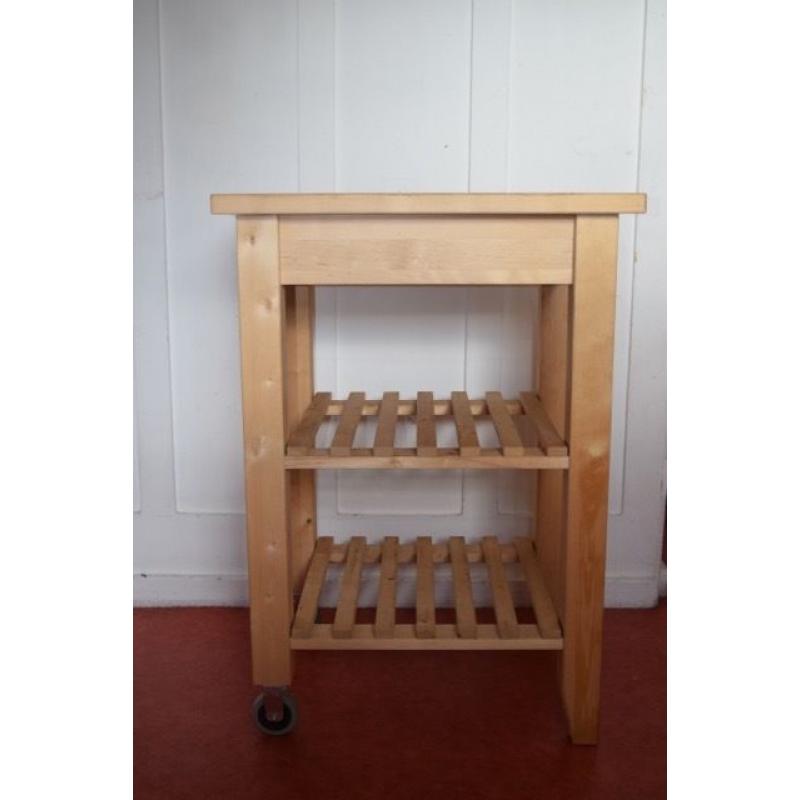 Solid Wood Kitchen Trolley / Butcher's Block
