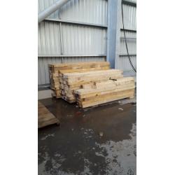 LOADSA WOODEN POSTS 4X4 ALL POSTS ARE OVER 7.5FT GOOD FOR GARDEN POSTS FENCING ETC. ..