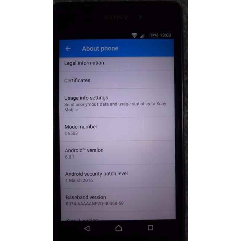 SONY XPERIA Z2 D6503 MOBILE PHONE