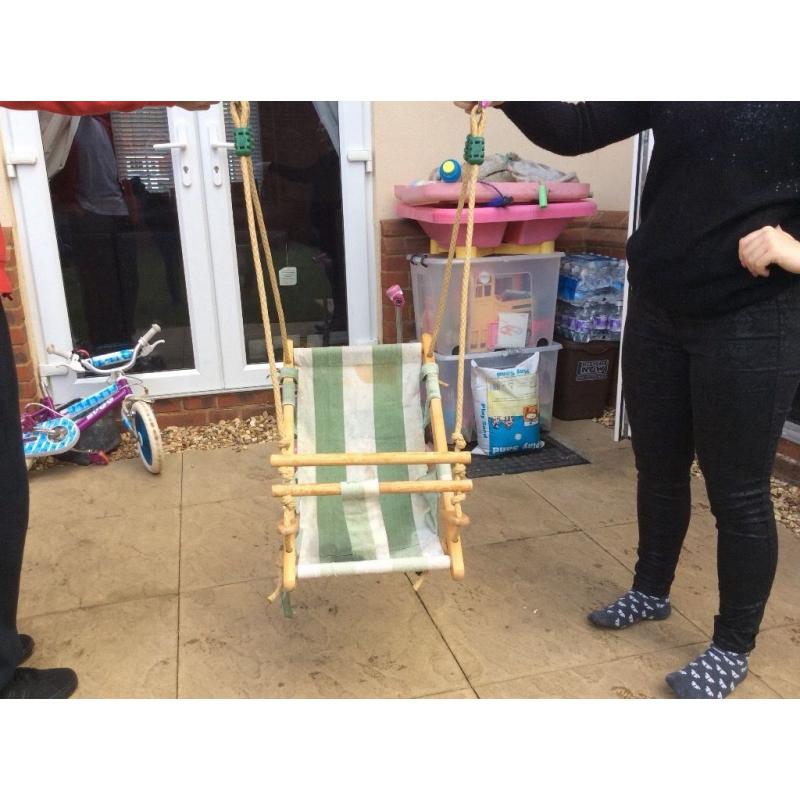Deck chair baby swing