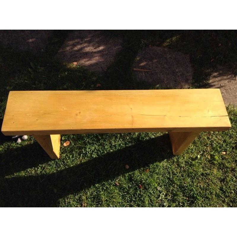 Solid pine bench