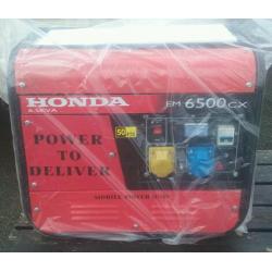 Honda generator 6.5 K V A. petrol super silent