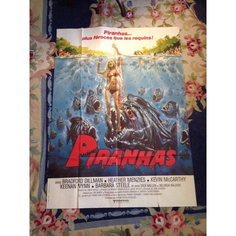 Piranha vintage movie poster 1978 French