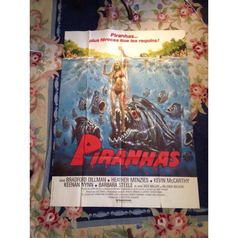 Piranha vintage movie poster 1978 French