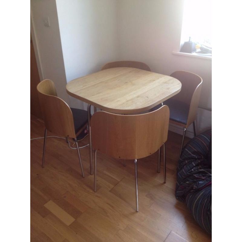 Ikea Fusion Table and Chairs - Compact Dining Table - Space Saving