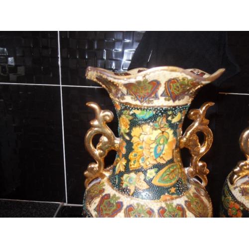 PAIR OF LARGE ORIENTAL VASES - BRILLIANT CONDITION