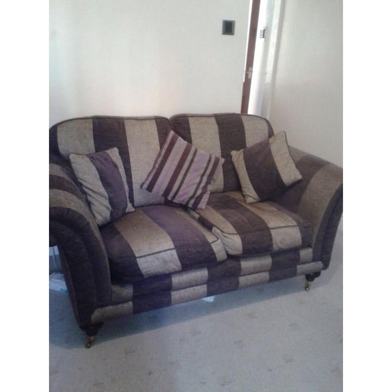 2 + 3 Seater Purple Stripe Sofa