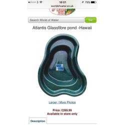 Atlantis fibreglass pond