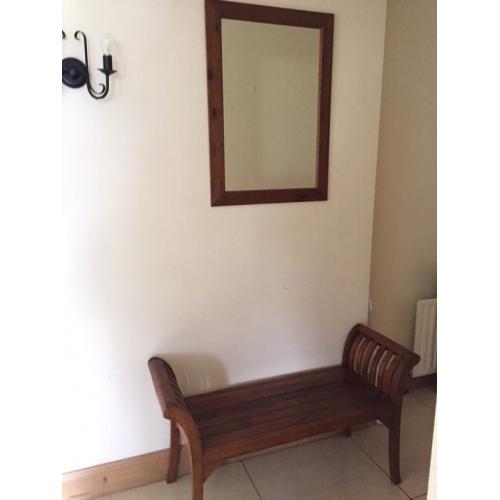 Bench & mirror for sale