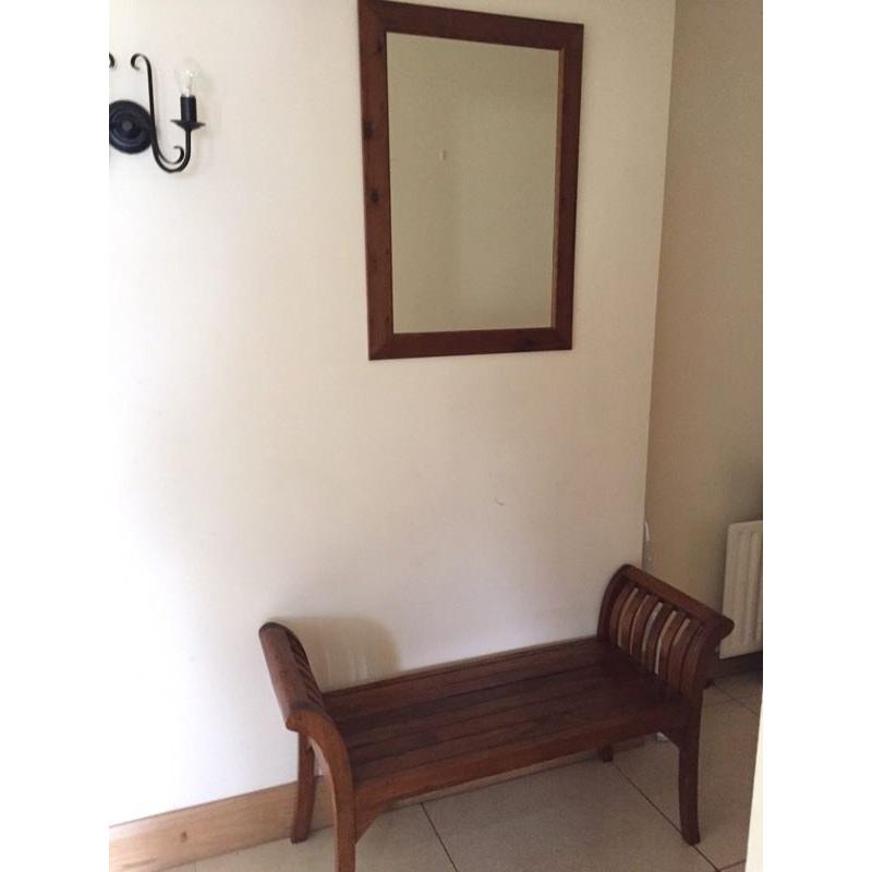 Bench & mirror for sale