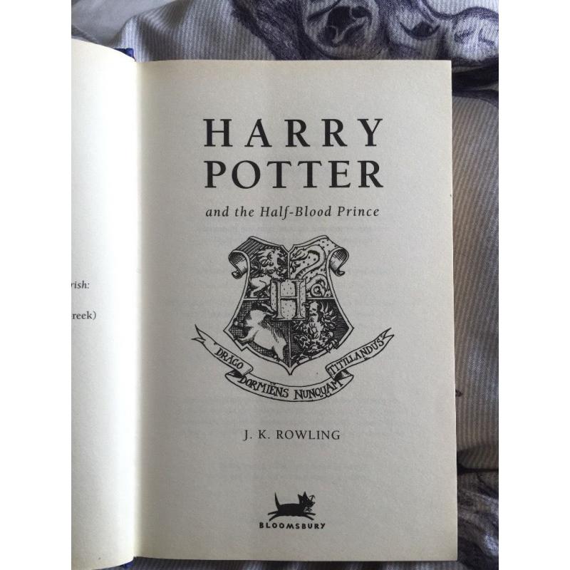 Harry Potter and the Half Blood Prince. Hardback and first edition.