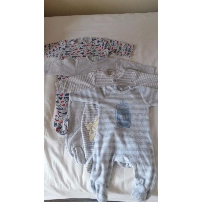 Baby Boy Sleepsuit - 4 pack