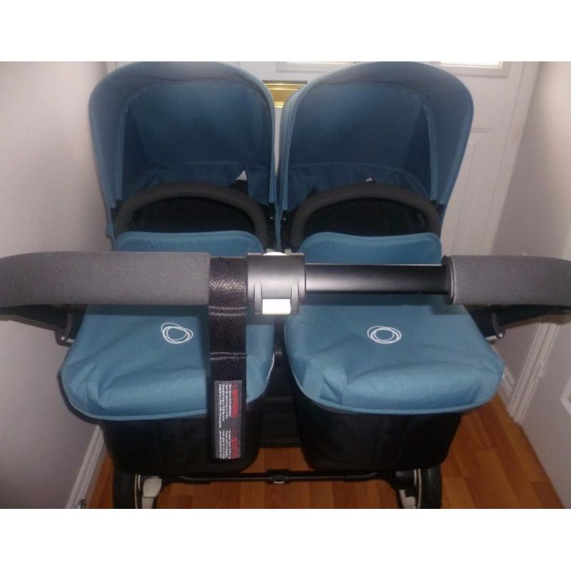 BUGABOO DONKEY TWIN (PETROL BLUE) IN EXCELLENT CONDITION