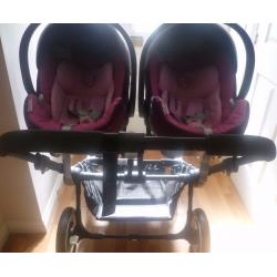 BUGABOO DONKEY TWIN (PETROL BLUE) IN EXCELLENT CONDITION