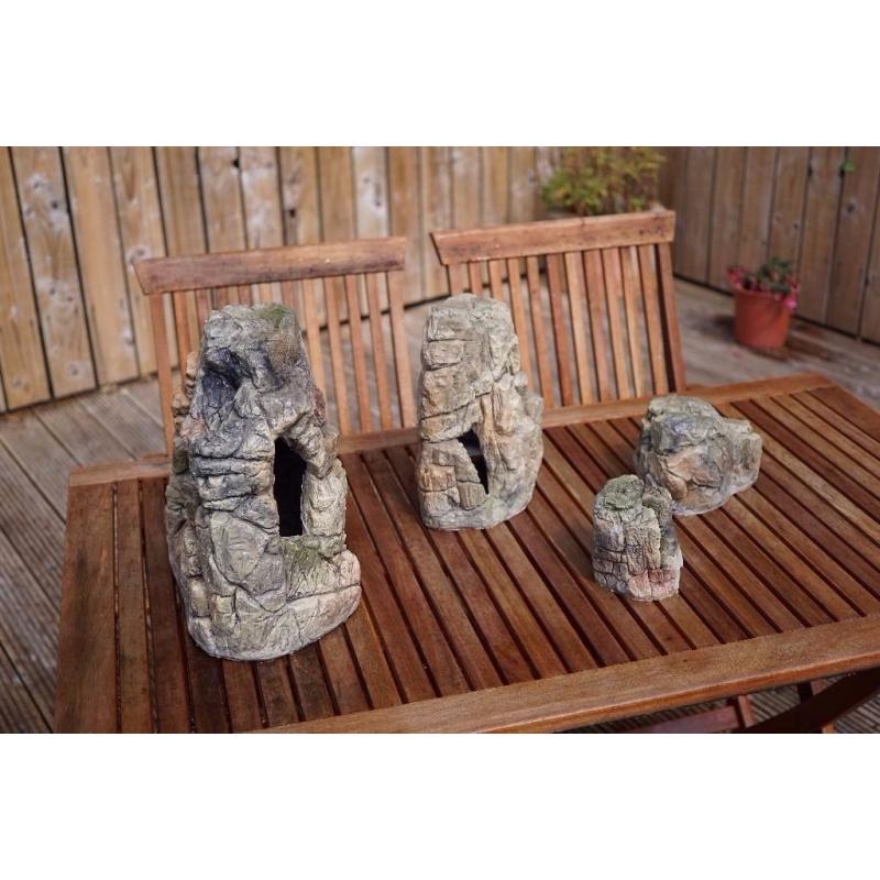 3D Rock Caves for aquarium fish tank. Good for Cichlids.