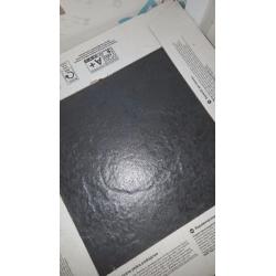 Black or charcoal large floor tiles