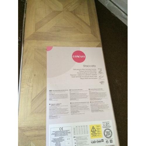 Staccato Oak Parquet effect laminate flooring brand new