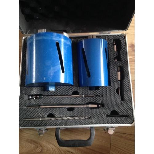 Dry diamond core drill set