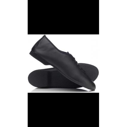 Black leather jazz shoes size 5.5