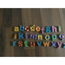 Hand painted wooden alphabet
