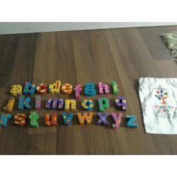 Hand painted wooden alphabet