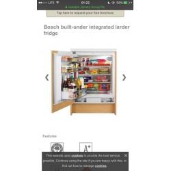 Integrated built in fridge and freezer