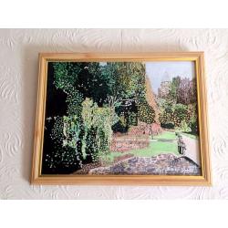 2 original oil paintings of Edinburgh (framed), including Princes Street Gardens
