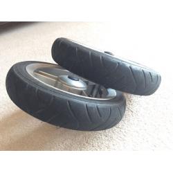 Quinny Speedi Spare Rear Wheels / Tyres x 2