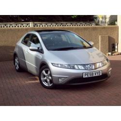 2008 HONDA CIVIC 1.8 I-VTEC ES 5 DOOR 45000 MILES 7 SERVICE STAMPS 1 YEARS MOT PANORAMIC ROOF
