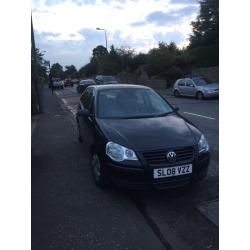 VW Polo 1.2 E black 5 door with 57,000 miles