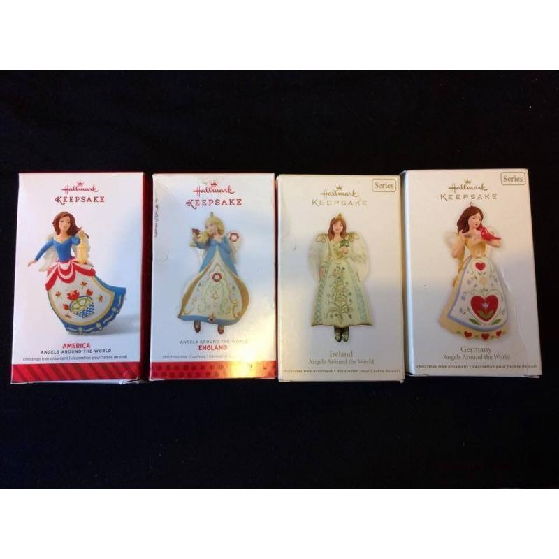 4 X Hallmark Keepsake Ornaments - Angels Around The World Series