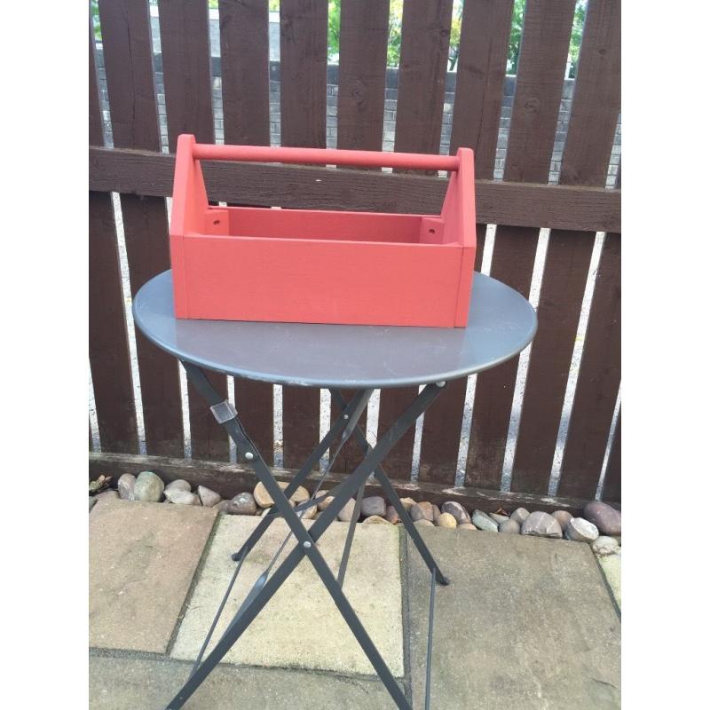 Wooden box with handle