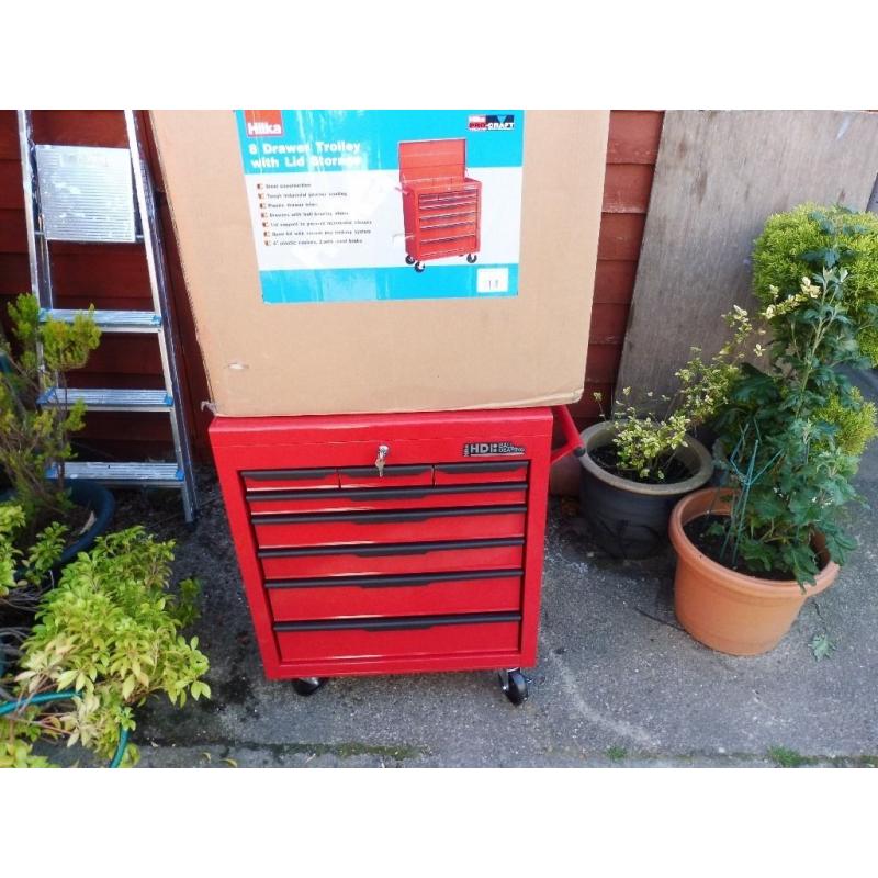 HILKA 8 DRAWER ROLLER CABINET WITH LOCK