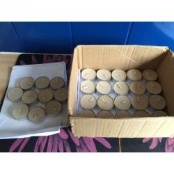 AROMATHERAPY BODYSHOP BURNER WITH 50 X 100% PURE BEESWAX T-LITE CANDLES -PARAFFIN FREE