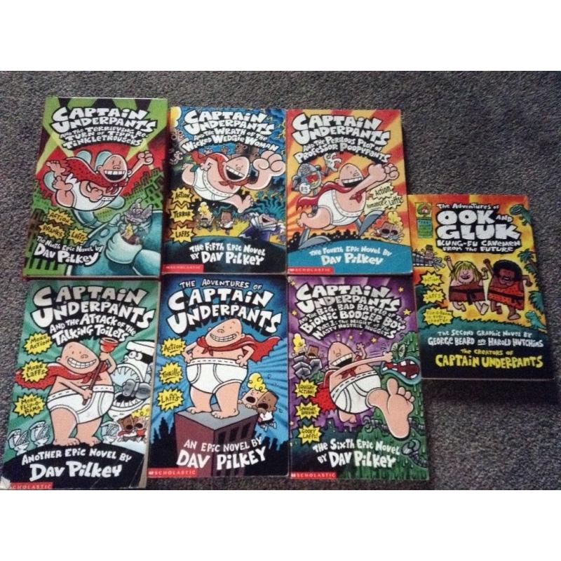 Captain Underpants Books x 6 plus 1 other