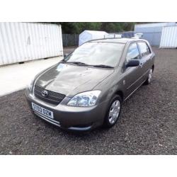 TOYOTA COROLLA 2003 1.4 VVTI 5 DOOR HATCHBACK GREY 62,000 MILES FULL SERVICE HISTORY MOT 1/07/17