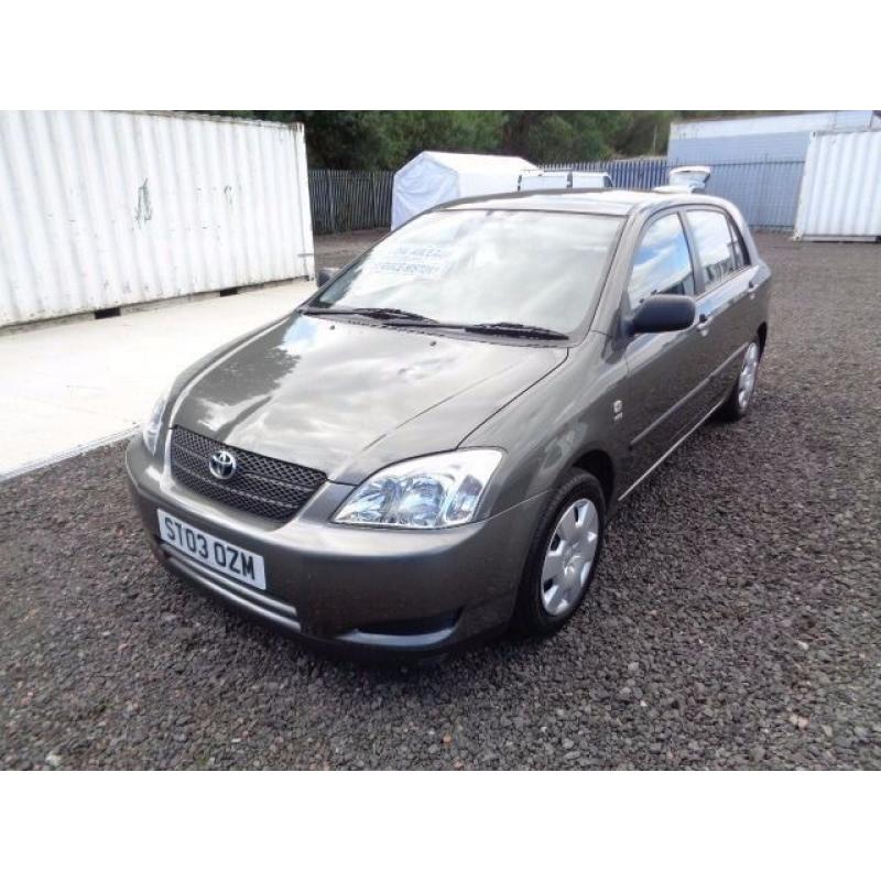 TOYOTA COROLLA 2003 1.4 VVTI 5 DOOR HATCHBACK GREY 62,000 MILES FULL SERVICE HISTORY MOT 1/07/17