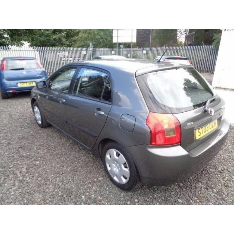 TOYOTA COROLLA 2003 1.4 VVTI 5 DOOR HATCHBACK GREY 62,000 MILES FULL SERVICE HISTORY MOT 1/07/17