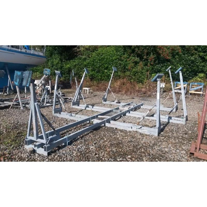 Yacht Cradle Jacobs 6 leg plus bow support galvanised dismantleable for transport collect Argyll