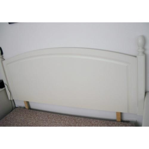 Double divan 4 drawer bed, complete with 'Myers' mattress and 'Ivory Headboard'.